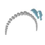 Peal Headband With Blue Dolphin