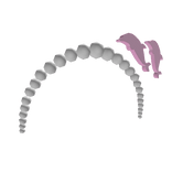 Peal Headband With Pink Dolphin