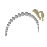 Peal Headband With Yellow Dolphin