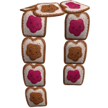 Peanut butter jelly scarf igari heisei retro twee