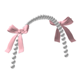 Pearl Headband with Pink Bows