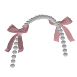 Pearl Headband with Pink Bows