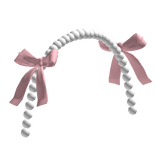 Pearl Headband with Pink Bows