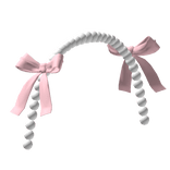 Pearl Headband with Pink Bows