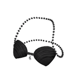 Pearl Seashell Bra Black