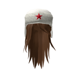 Pelo Mujer Marron Liso Y Gorro Ushanka