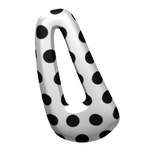 Perky Sideclip in White & Black Polka Dots