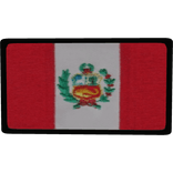 Peru Flag Patch, Full Colour