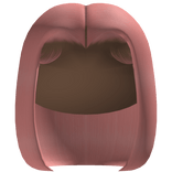 PG' ୨୧ sleek middle part bob (Pink)