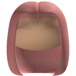 PG' ୨୧ sleek middle part bob (Pink)