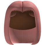 PG' ୨୧ sleek middle part bob (Pink)