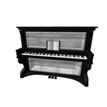Piano in black and white