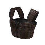 ✨ Picnic Crop Top / Black + Chocolate Gingham
