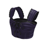 ✨ Picnic Crop Top / Black + Purple Gingham