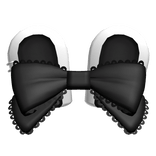 ♡ ┊ pierced bunny ears with laced black bow