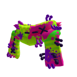 Pierced Scarf [Green + Pink Splatters]