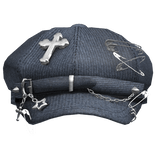 Pierced Y2K Punk Cap (Blue)