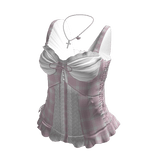 Draped Bust Corset Top (Pink)