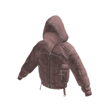 Hooded Cropped Puffer Jacket (Pink)