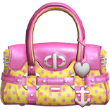 Pink 2000s Designer Captain Bag Pink Polkadots