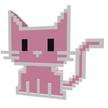 Pink 8-Bit Tabby Cat | Addon