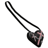 Y2K Black Cross-Body Heart Bag