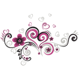Pink & Black Frutiger Aero Floral Swirls Aura Y2K