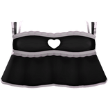 pink and black ruffle top