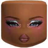 Pink & Blue Glitter Zara Midnight Sun Makeup Face