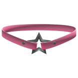Pink & Silver Edgy Emo Star Choker 1.0