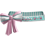 Pink & Teal Elegant Gyaru Bow Belt 2000s Gold 