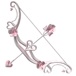 Pink and White Cupid's Bow and Arrow