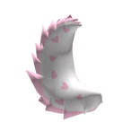Pink & White Dog Tail w/ Hearts