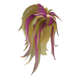 pink and yellow ganguro gyaru feather styled hair 
