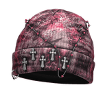 Pink Animal Print Chrome Designer Beanie