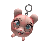 Pink Anime Stuff Animal Keychain Friend