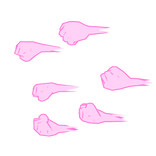 Pink Atom Eve Punching Fist Energy Invincible