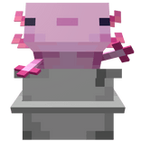 Pink Axolotl Backpack in 3D Pixel Cube