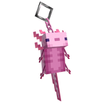 Pink Axolotl Keychain