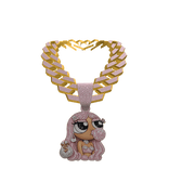 Pink Baddie Iced Chain