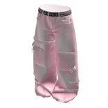 Pink Baggy Skater Cargo Pants w Strap