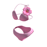 Pink Bikini w/ Hibiscus