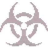 ♡ : pink biohazard emo studded hair clip