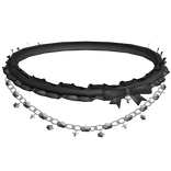 pink black van cleef doll choker lace ruffled
