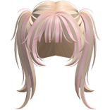 pink blonde jirai kei pastel goth messy pigtails