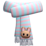 pink blue easter bunny scarf