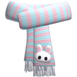 pink blue easter bunny scarf