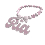 pink bow necklace