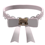 ♡꒰ pink brown delicate cat ribbon 