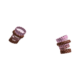 pink brown igari mori kei bracelets cute polka dot